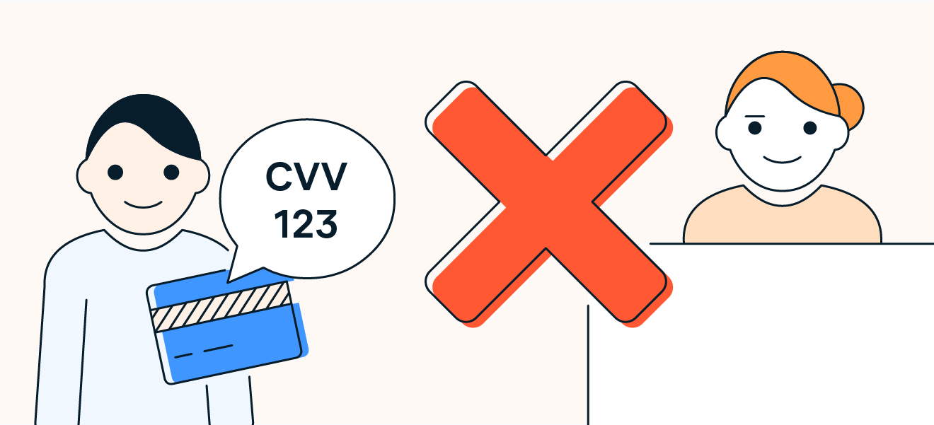 在面对面付款时不要给出你的CVV