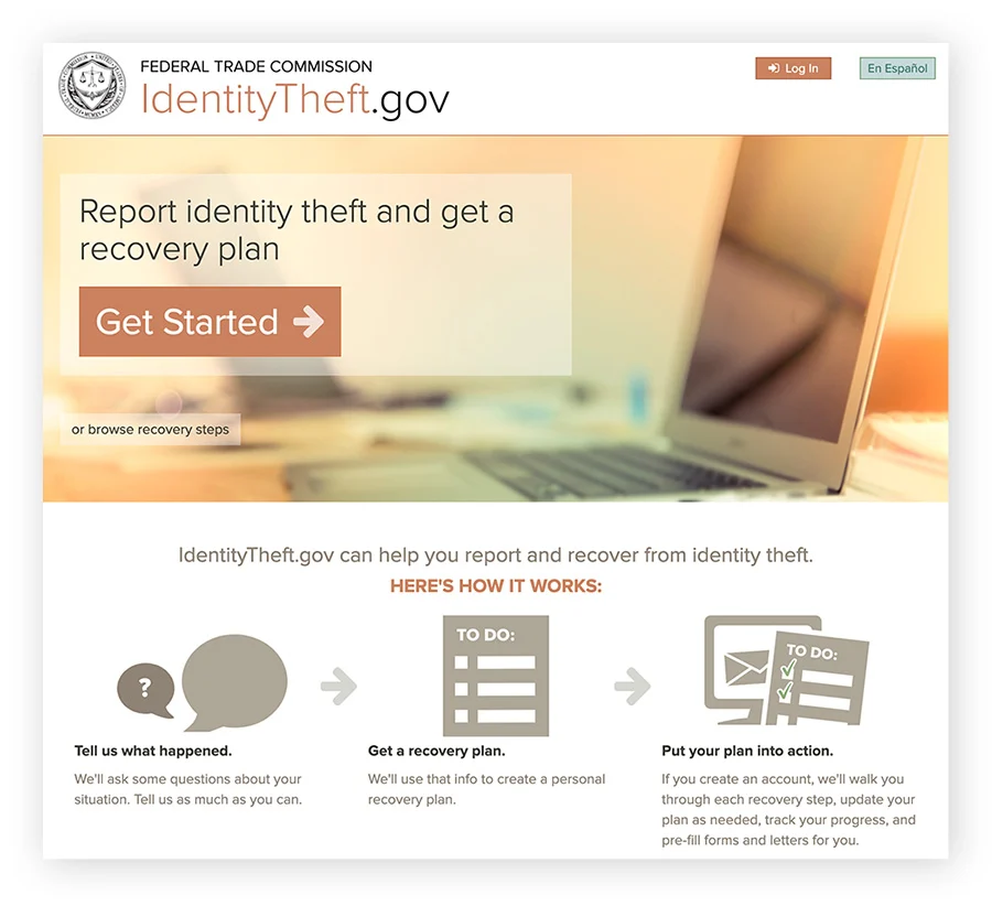 如果你的社会安全号被盗，立即在 identitytheft.gov上报告。